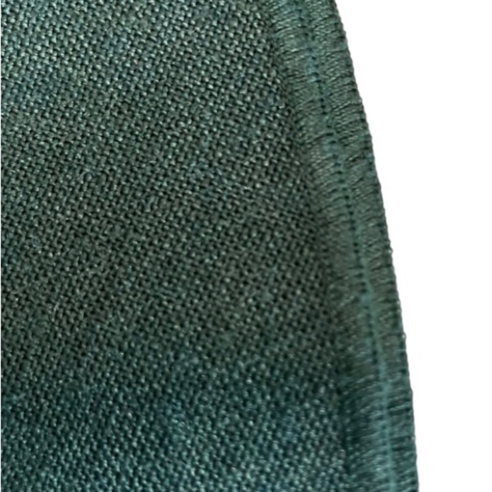 Forest Green Reversible Oval Placemats Set Of 5 Coarse Weave Textured 9x11 - Picture 4 of 5